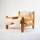 Sling chair in pine, canvas and shipskin, 1970s