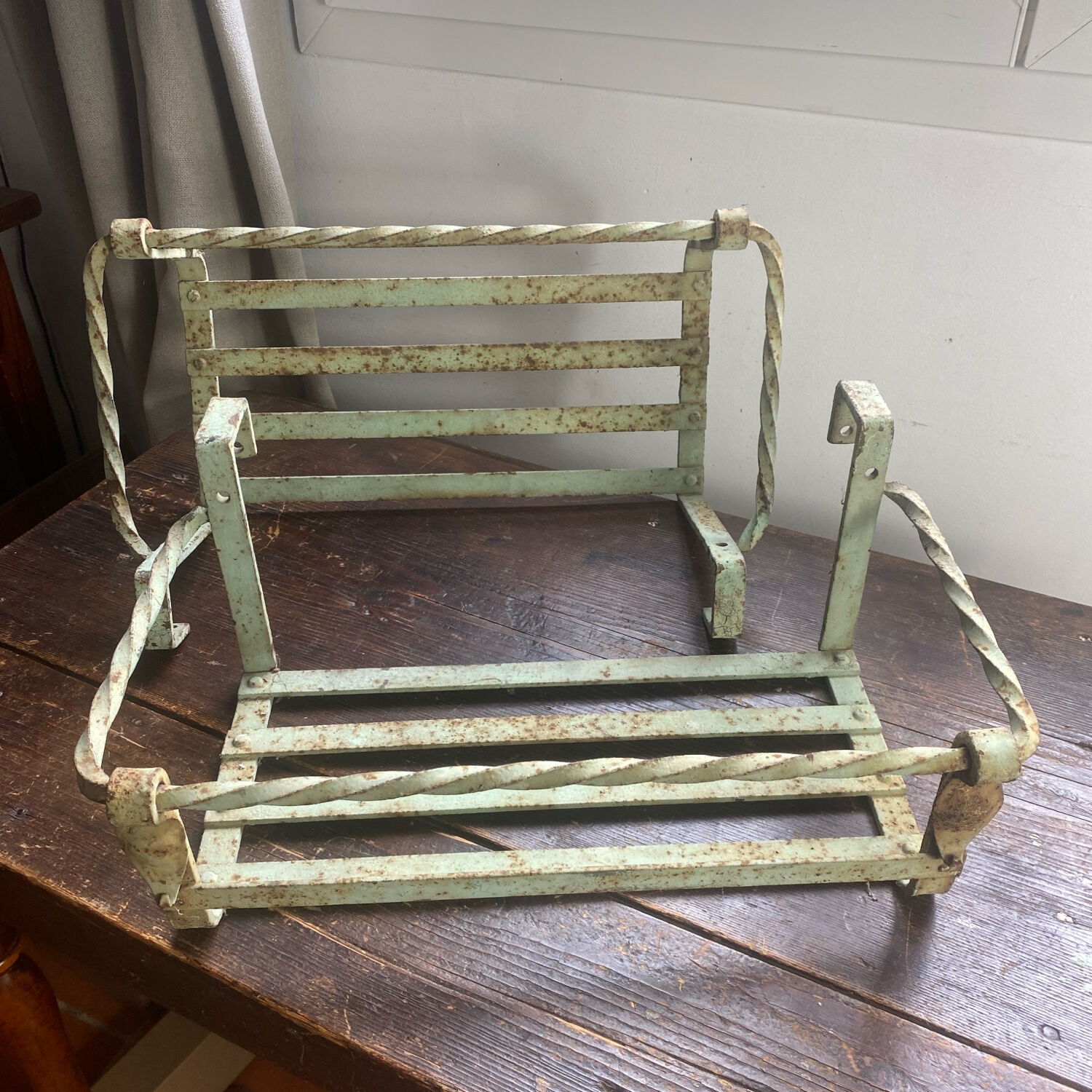 Wrought iron balcony planters