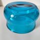 Vintage turquoise blue bubble glass coupe