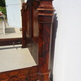 Walnut bed and walnut magnifying glass nineteenth century