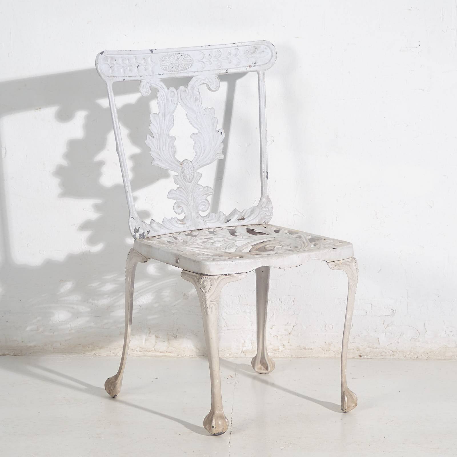 Vintage White Garden Chair (c.1950) #6