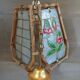 Suspension vintage rotin et nacre