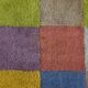 Damier coloré - Tapis tissé à la main