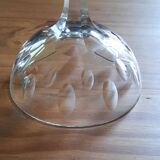 Val st lambert, 6 crystal cups, nestor almond cut.