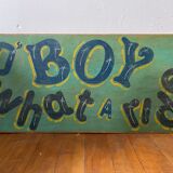 Painted amusement park or funfair sign