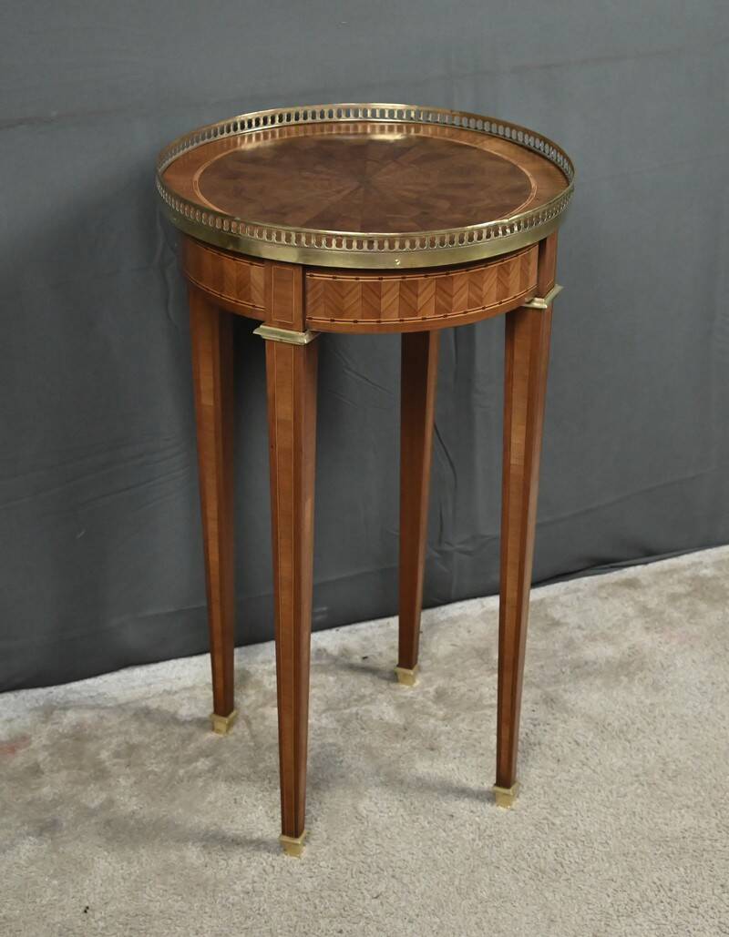 Marquetry Gueridon, Louis XVI style – Early 20th century