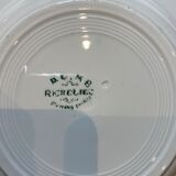 Set of 4 hollow plates, foliage decorations, Manufacture de St-Amand-les-Eaux