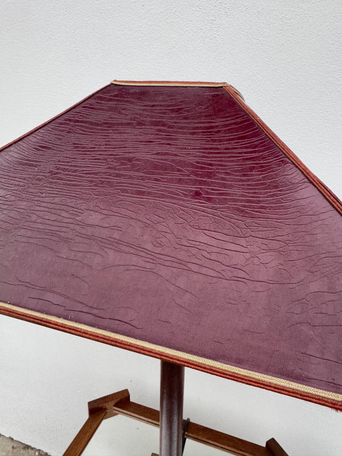 Large teak and bronze lamp from the 1970s