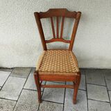 Set of 6 mismatched bistro chairs.