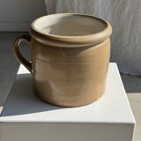 Large stoneware pot with handle H17.5