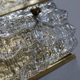 Pair of glass and brass sconces by Carl Fagerlund for Orrefors, 1960