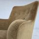 1970s, Danish highback back armchair, light green furniture velour.