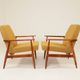 Two Lounge Chairs Vintage Mustard Boucle,  Mid Century Design, 1960