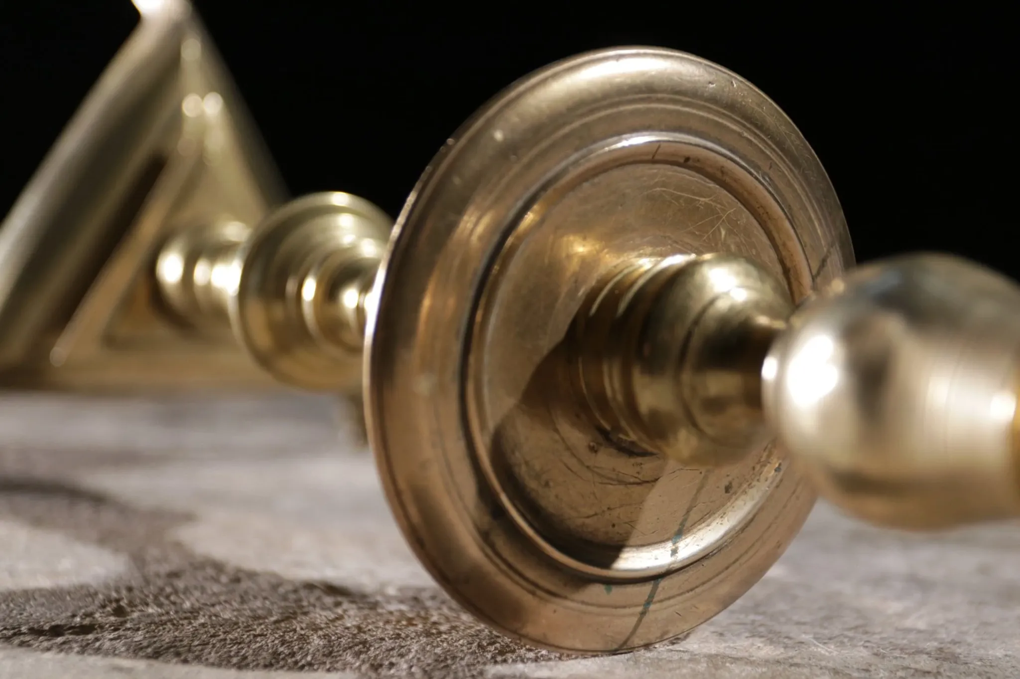 17th-century French brass candlestick – circa 1690