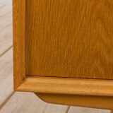 Scandinavian oak sideboard with sliding doors and 4 drawers