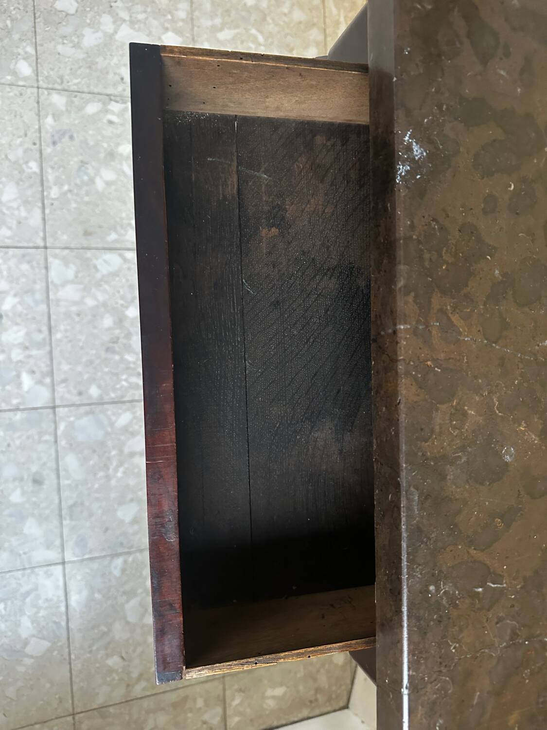 Console époque Restauration en Acajou et marbre