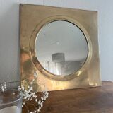 Square brass mirror