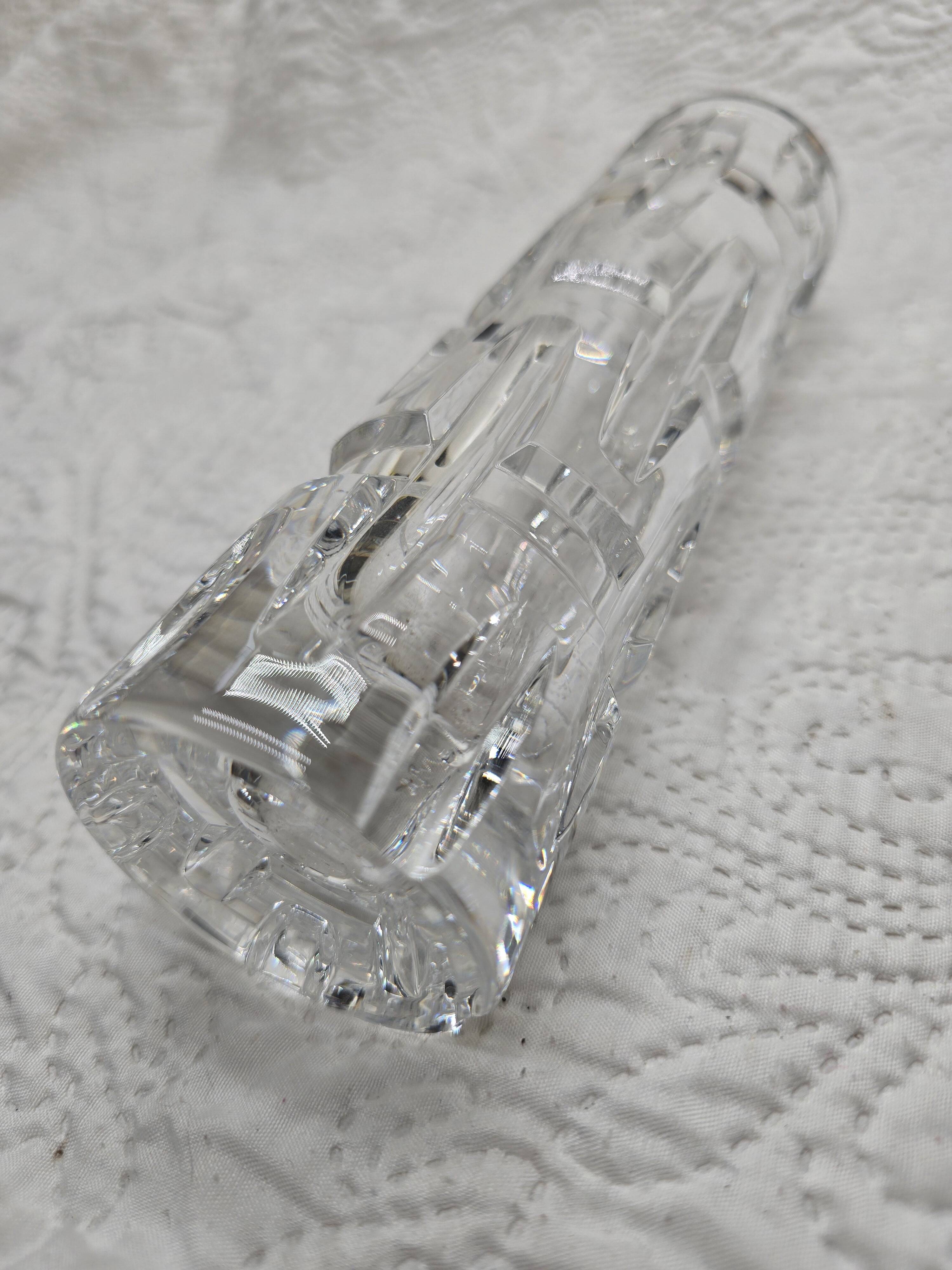 Vintage crystal tube vase
