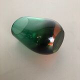 Multi-Color Heavy Two Color Murano Glass Sommerso Object Vase Bowl, Italy, 1970s