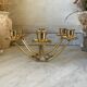 Low six-light brass chandelier circa 1950