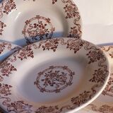 Six antique plates opaque porcelain from GIEN, service "Osborne"
