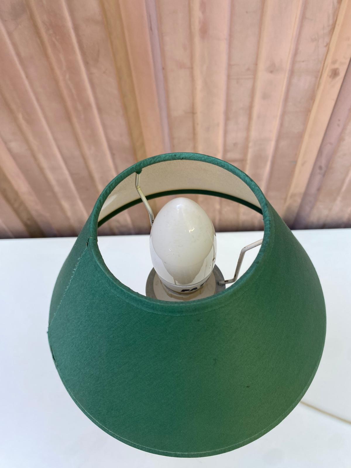 Twisted wooden floor lamp in beige and green S.C.E.