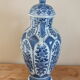Covered pot in Delft porcelain