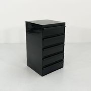 Black box with 5 drawers model "4601" by Simon Fussell for Kartell, 1970