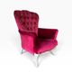 Fauteuil baroque fuchsia vintage / siège