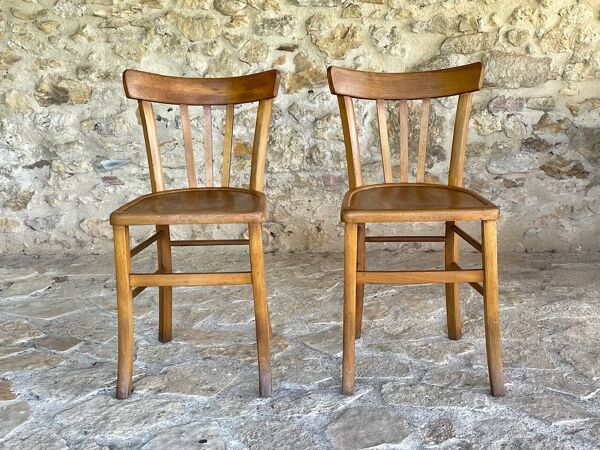 Paire de chaises bistrot par Luterma , circa 50-60