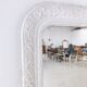 White lacquered wood mirror