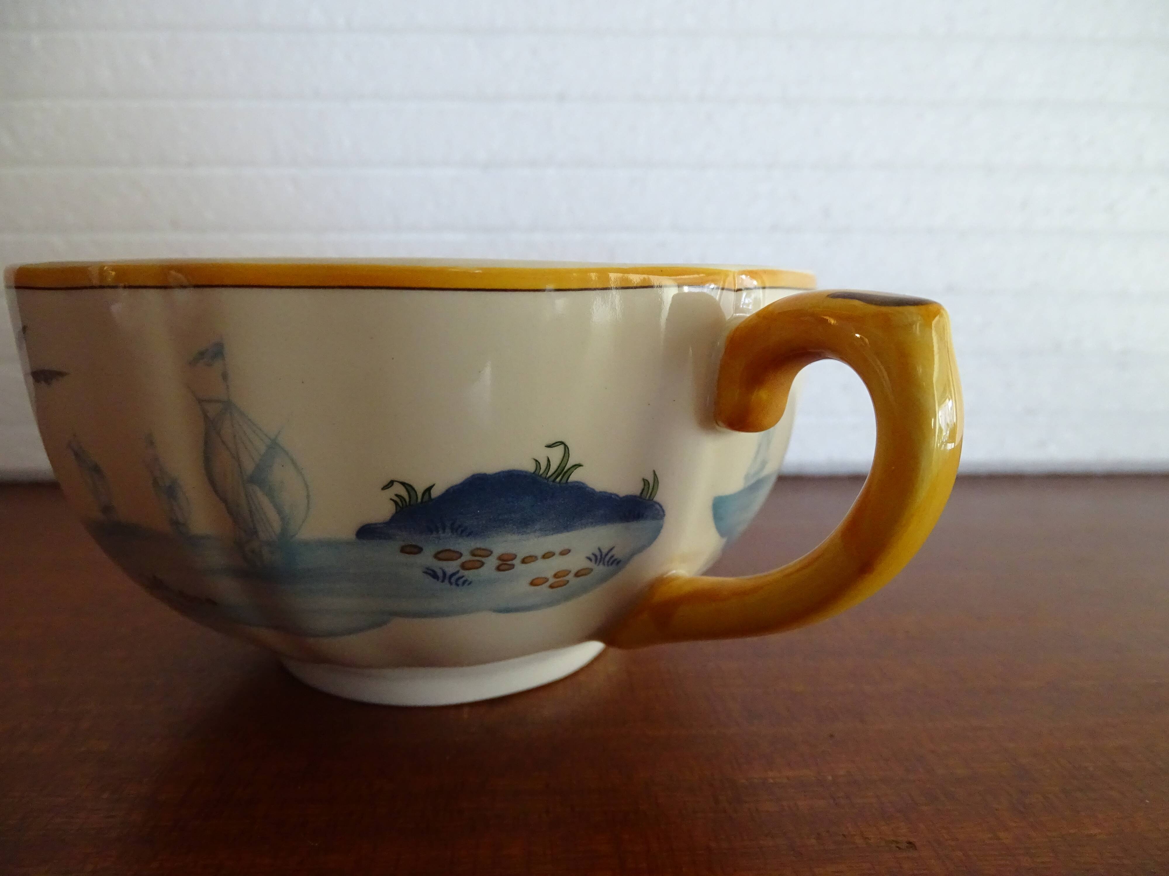 Earthenware lunch cups by Gien MAGELLAN - With box