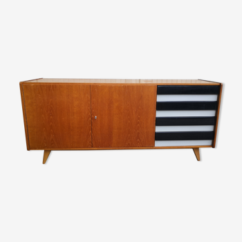 chest of drawers, vintage row, Scandinavian style, Jiroutek, Czech, 1960
