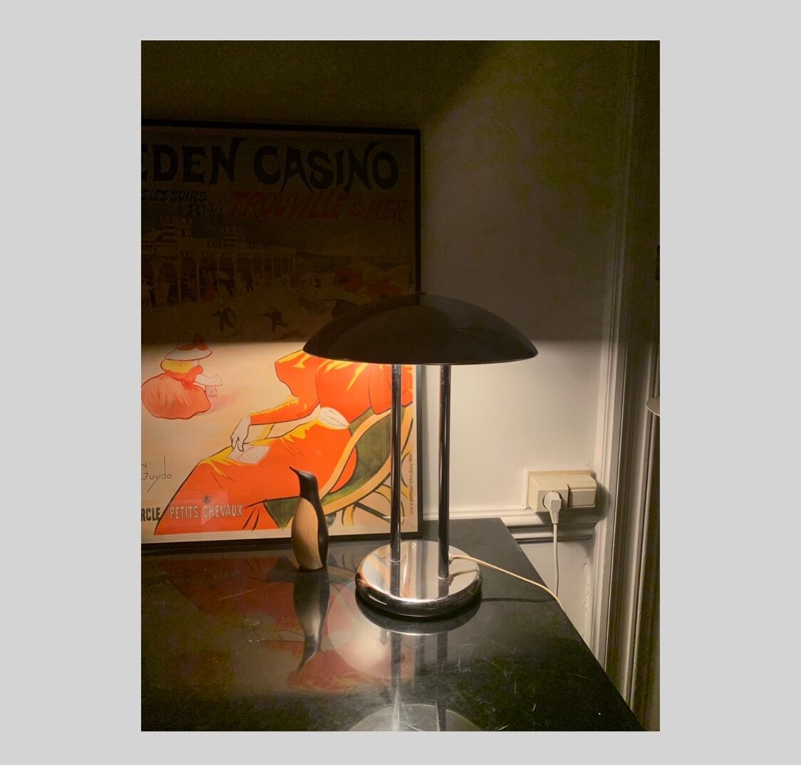 Chrome mushroom lamp by Robert Sonneman for Ikea – 1980