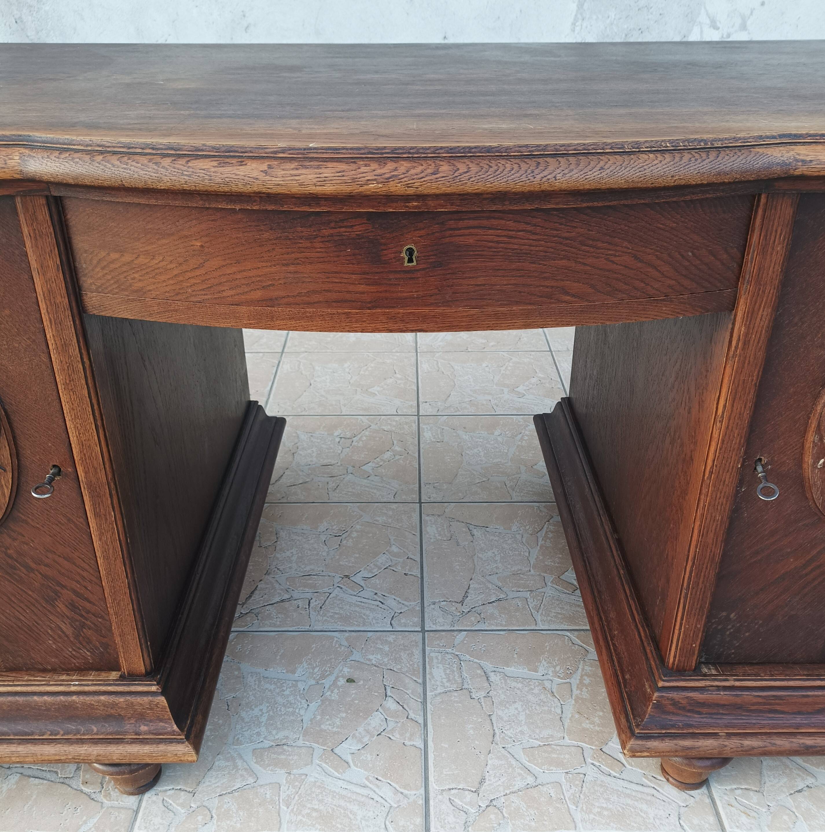 Art Deco oak desk