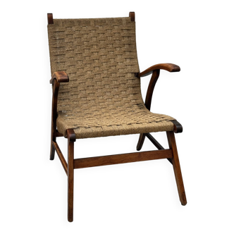 Vintage Bas van Pelt Rope Chair