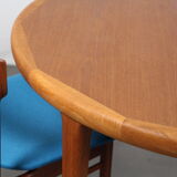 Table round Scandinavian teak