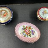Set of 3 Limoges porcelain candy box