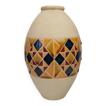 Vase céramique émaillée Art Deco.