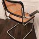 Cesca B64 vintage chair with armrests - Marcel Breuer black Vintage - Made in Italy - 70s