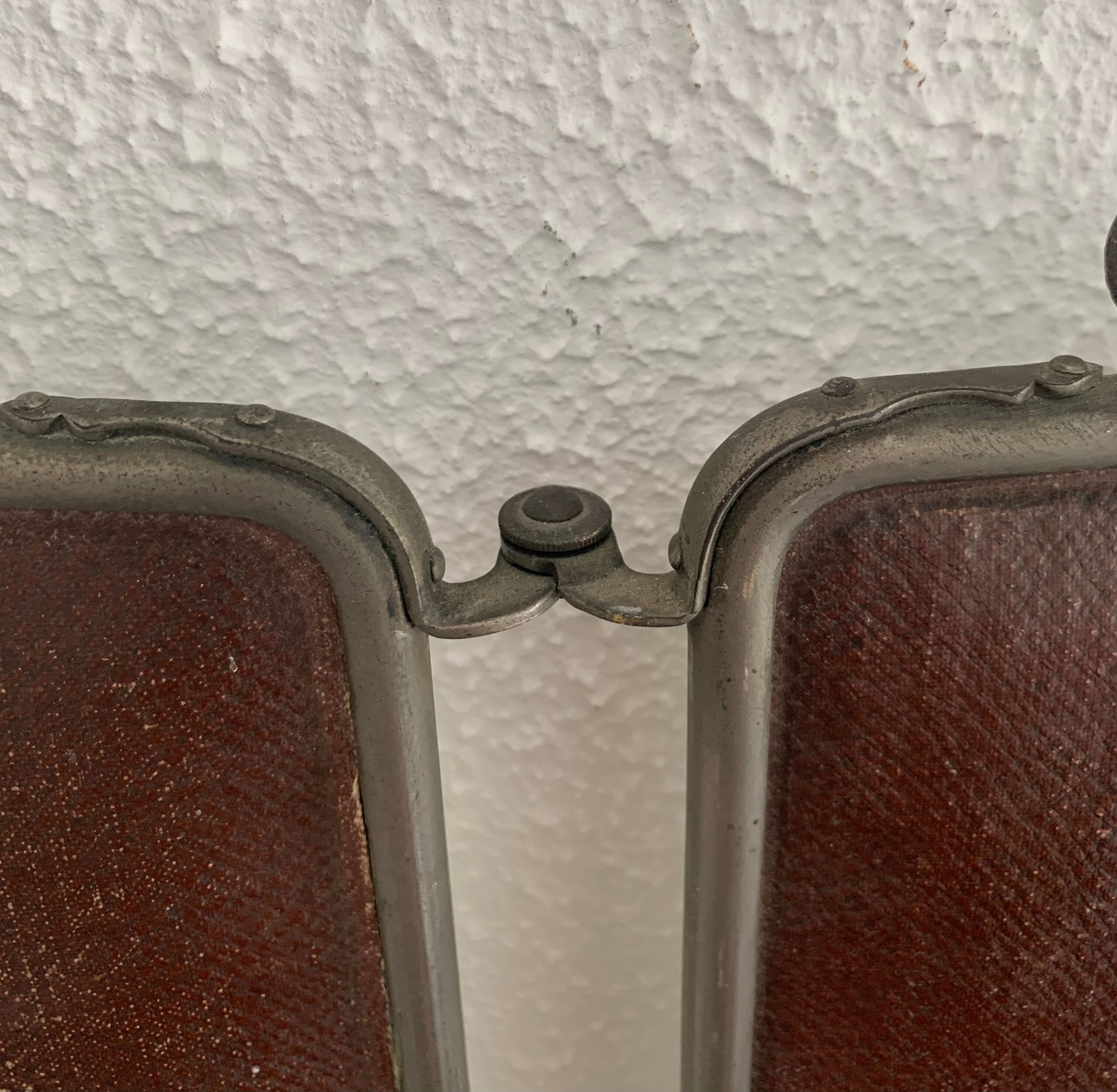 Vintage mirror 1930 barber triptych - 28 x 69 cm