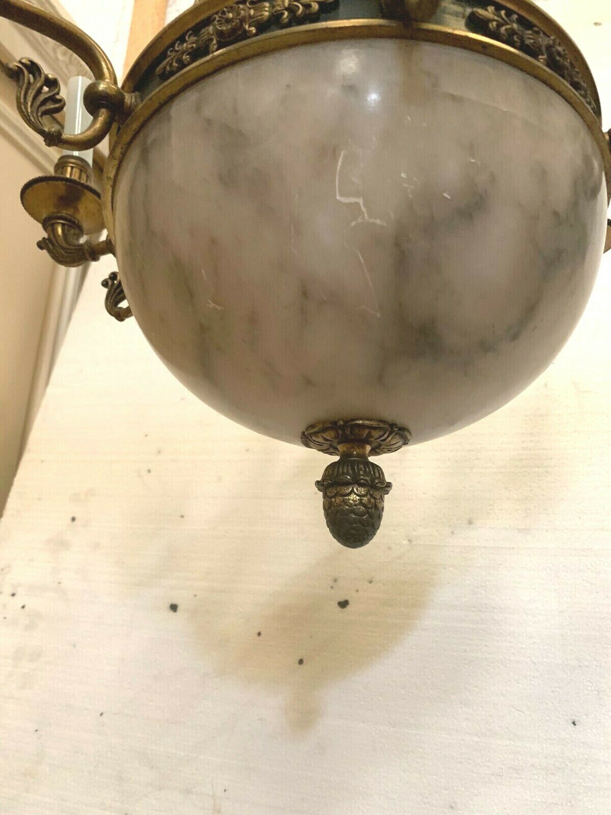 19th century Bronze and Alabaster Empire Lustre Napoleon III