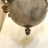 Lustre empire en bronze et albâtre XIX siècle Napoléon III