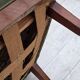 1960s, Danish highback armchair, green furniture velour, teak wood.