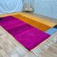Berber rug made of natural wool, traditionally handwoven, 2/3 m.