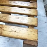 Duo of les arcs mountain pine chairs