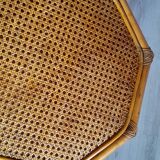 Table basse vintage en rotin