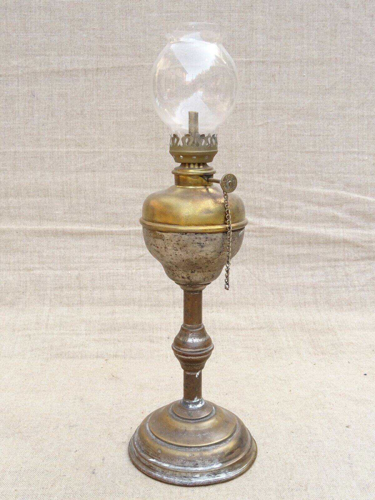 Ancien lampe à essence sur pied bruleur M.B. Maris et Besnard