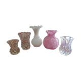 Set of 5 old vases