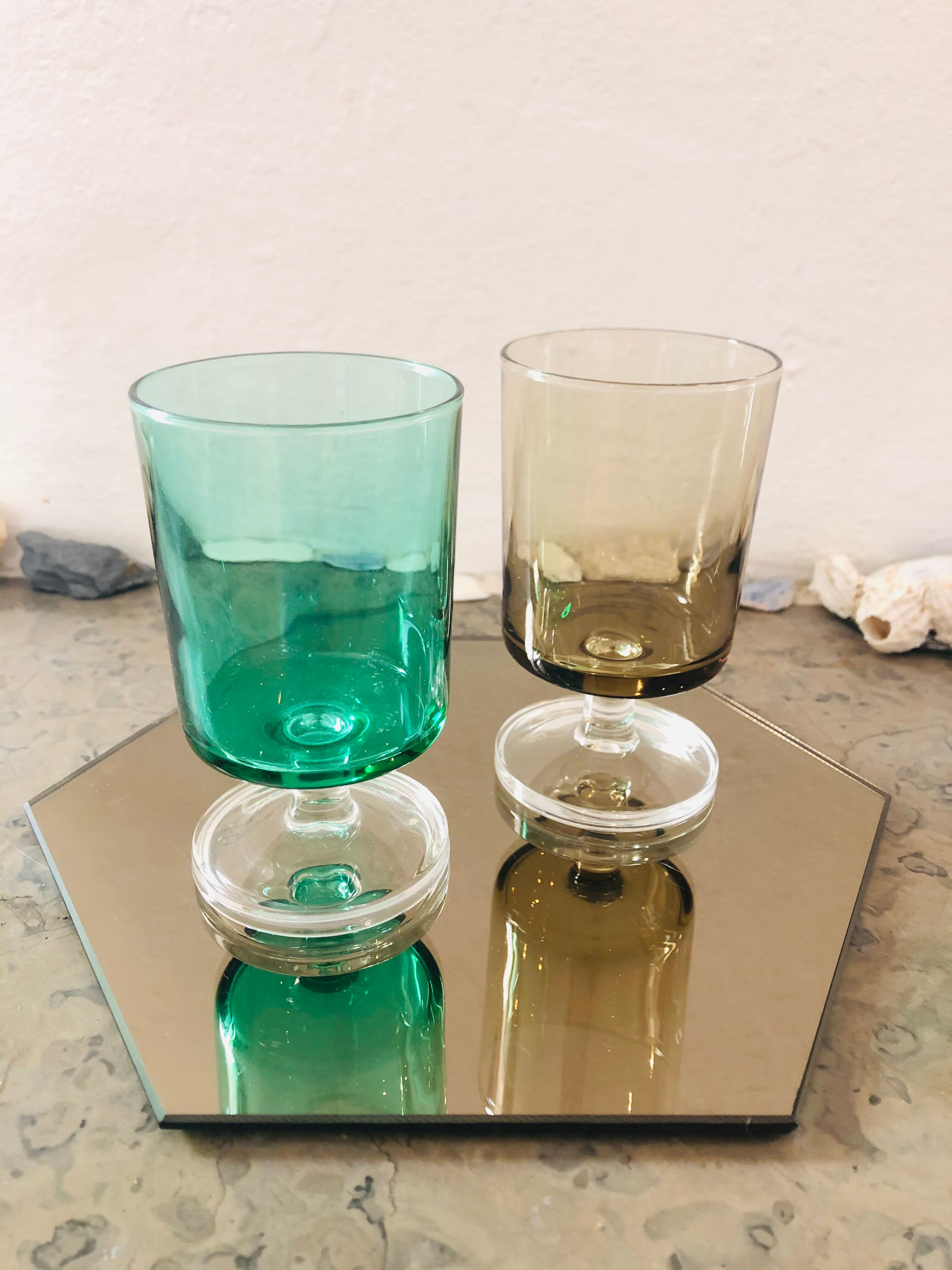 Foot glasses set of 5